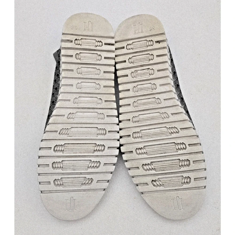 Ilse Jacobsen Tulip Gray Perforated Faux Suede Shoes Flats Womens 36 EU US 5.5-6